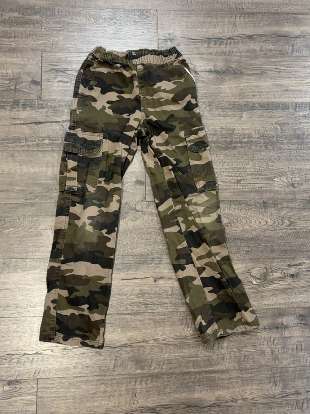 Place Men's Camouflage Cargo Pants - Green/Brown/Black